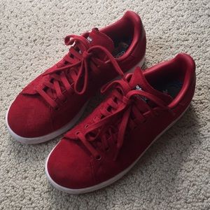 adidas red suede shoes